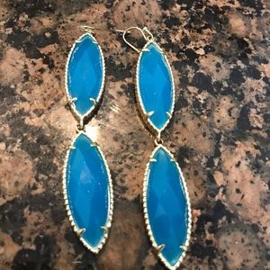 Kendra Scott Blue Two-Drop Earrings